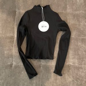 Princess Polly black crop turtle neck